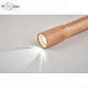 Wooden flashlight with COB light, logo print, 3