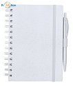 RABS block with pen, ecological, white, logo print