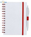 RABS block with pen, ecological, red, logo print
