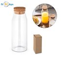 Glass bottle 1L, cork, logo print 2