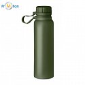 Double-walled stainless steel drinking bottle 780 ml, green, logo print