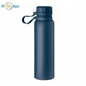 Double-walled stainless steel drinking bottle 780 ml, blue, logo print