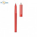 RPET ballpoint pen with blue gel ink, red