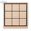 Wooden sudoku board game, logo print 4