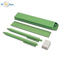 ORA school and office set, green, logo print