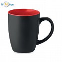 Two-tone ceramic mug 290 ml, red, logo print