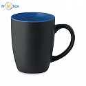 Two-color ceramic mug 290 ml, blue, logo print