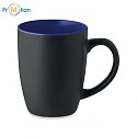 Two-color ceramic mug 290 ml, dark blue, logo print
