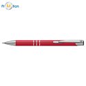 Metal ballpoint pen red, with engraving, logo print