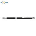 Metal ballpoint pen black, with engraving, logo print