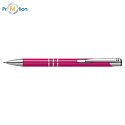 Metal ballpoint pen pink, with engraving, logo print