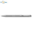 Silver metal ballpoint pen, with engraving, logo print