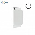 Magnetic wireless charger 15W and power bank 5000 mAh, logo print, white
