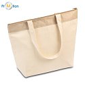 PATNA shopping thermal bag, beige, logo print