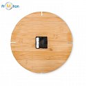 Round shaped bamboo wall clock, logo print 3