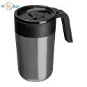 Stainless steel cup 400 ml gray 1, logo print