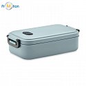 Recycled PP Lunch box 800 ml, gray, logo print