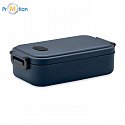 Recycled PP Lunch box 800 ml, dark blue, logo print