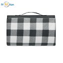 RPET fleece picnic blanket 150 gr/m², logo print, black 3