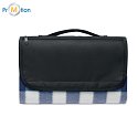 RPET fleece picnic blanket 150 gr/m², logo print, blue