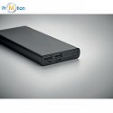 Power bank with a capacity of 10,000 mAh, black, logo print 3