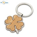 BRAY pendant in the shape of a four-leaf clover, brown, logo print 2