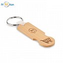 Bamboo wood key fob with cart token, wood laser 2