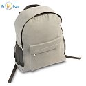 ANTAR reflective laptop backpack, silver, logo print