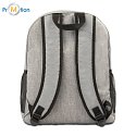 ANTAR reflective laptop backpack, silver, logo print