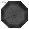 RPET ecological umbrella black, logo print 3