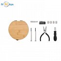 15-piece tool set bamboo case with laser logo 4