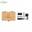 13-piece tool set, bamboo case, logo print 3