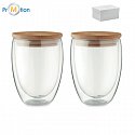 Set of 2 glasses 350 ml in a box, logo print