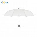 windproof automatic folding umbrella, white, logo print