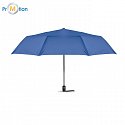 vetruodolný skladací  dáždnik automatický, královská modrá, potlač loga