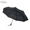 windproof automatic folding umbrella, black, logo print 2