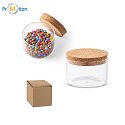 Glass container 700ml, cork, logo print 2