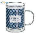 Double-walled sublimation glass mug 225ml, logo print 3