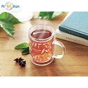 Double-walled sublimation glass mug 225ml, logo print 3