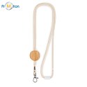 Cotton lanyard with bamboo, logo print 2