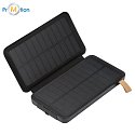 Solar Power bank, 8000 mAh black 3, logo print