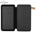 Solar Power bank, 8000 mAh black 7, logo print