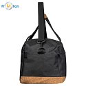 Sports bag from RPET with cork bottom black 3, logo print