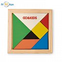 Tangram puzzle made of wood, logo print 2