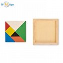 Tangram puzzle made of wood, logo print 3