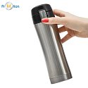 SECURE thermos 400 ml, silver, logo print 5