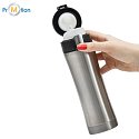 SECURE thermos 400 ml, silver, logo print 6