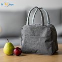 LANCHA thermal bag, gray, logo print 4