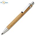 LAKIMUS večné pero/ceruzka bez tuhy z bambusu v obale, béžová, potlač loga 2