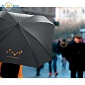 Black windproof square umbrella with logo print 5